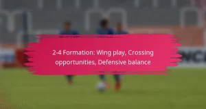 2-4 Formation: Wing play, Crossing opportunities, Defensive balance