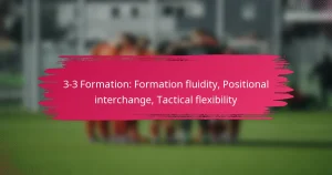 3-3 Formation: Formation fluidity, Positional interchange, Tactical flexibility