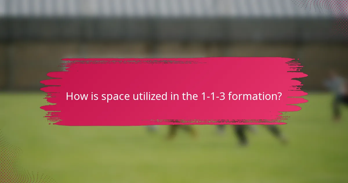 How is space utilized in the 1-1-3 formation?